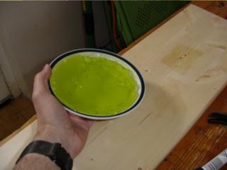 Putting the jelly on the plank