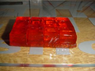 Orange jelly cubes