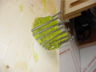 Small piece of jelly breaking up