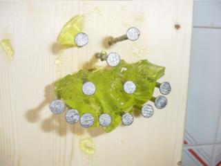 Small piece of jelly breaking up